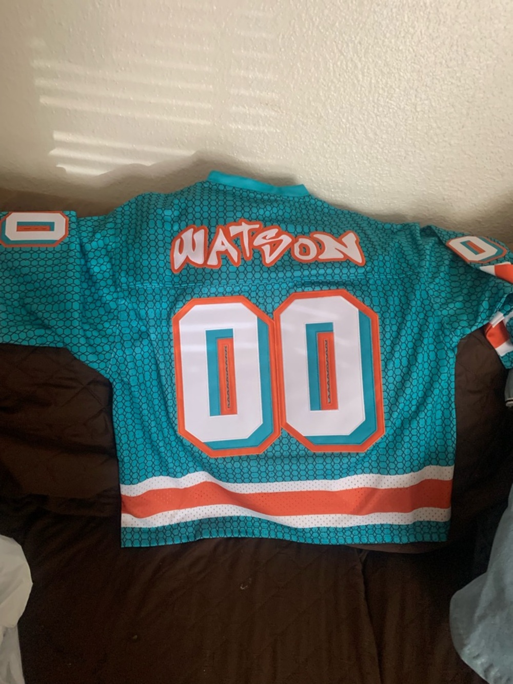 Custom 'Watson' Teal and Orange Hockey Jersey